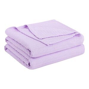 Bamboo Viscose Cooling Blanket All-Season Lightweight Blanket 79"x90" Lavender